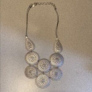 Elegant Silver medalion Necklace